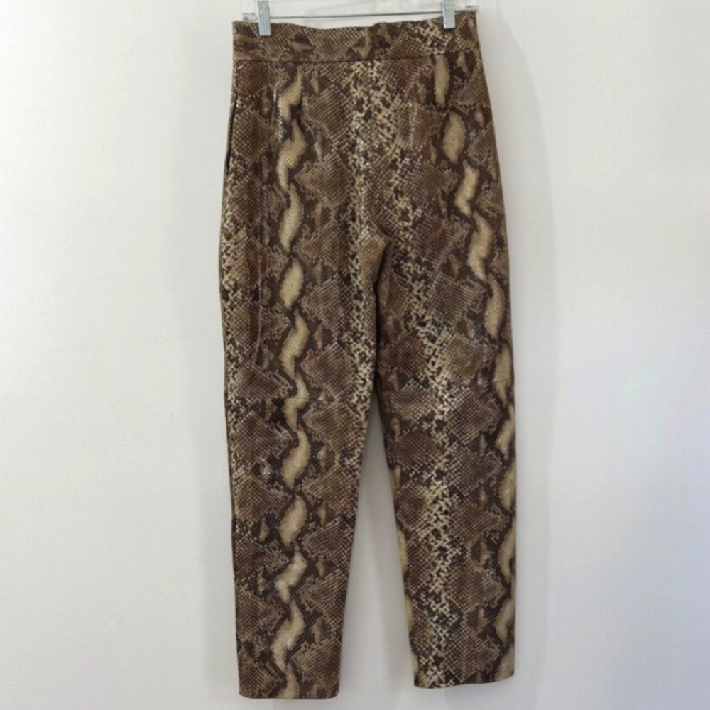 Karina Grimaldi Python Snakeskin Leather High Wai… - image 3